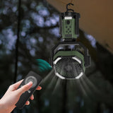 Smart Camping Fan - 24000mAh Rechargeable Standing Fan (App Control, 360° Retractable, 3 Speed Settings, Ultra Quiet)