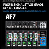 AF7 Mixer Analog Mixer Merged Digital Sound Card 7 Channels Personalized Function Settings Analog Mixing Console