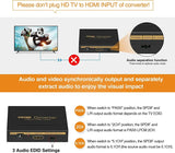 HDMI-Compatible Audio Extractor Optical Toslink SPDIF + RCA Audio Embedder 1080P 3D Suit for Fire Stick Xbox Laptop