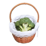 Wicker Basket Picnic Rattan Wicker Basket Garden Harvest Rattan Fruit Basket Storage Basket For Fruit Clothes Food Candy Toys