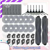 For Dreame L10s Pro Ultra Heat/X30 Ultra/X30 Pro Replacement Components- Main Brush Side Brush Dust Bag Filter Mop