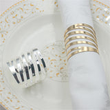 50pcs Napkin Rings Hollow Out Napkin Holders Buckles for Wedding Dinner Party Table Decorations