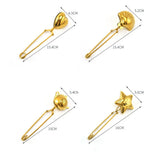 20pcs Stainless Steel Snap Ball Tea Strainers Long Handle Tea Infuser