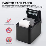 XP-T80 Restaurant Thermal Receipt Printer With Order Notification Automatic Paper Cutting HD Printing Logo Text Graphic QR Codes