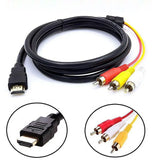 HDMI-compatible To 3RCA Cable 1.5M Audio Video Wire Cable Connector Adapter for Set-Top Box To TV