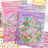 2.0 Plus Size Miniature Landscape Sticker Collection 6-in-1 Decompression DIY Cabin Scene Sticker PET Cartoon