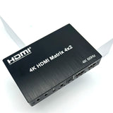 4K 60hz 4x2 HDMI Matrix 2x2 2x4 HDMI2.0 Switch Splitter Audio Extractor Video Converter for PS4 DVD Laptop PC To TV Projector