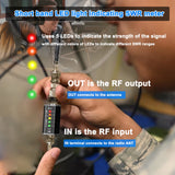 LED SWR Meter 3-30MHz Frequency Shortwave Standing Waves Indicator with 5 LEDs M Female Interface 50W Maximum Power 25x25x50mm