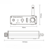 Bluetooth 6.0 Audio Receiver Wireless with Remote Volume Control Audio Adapter Microphone Karaoke 3.5mm AUX RCA 6.5MM