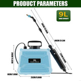 2025 New 6L/9L Garden Sprayer Electric Sprayer Rechargeable Retractable Handle Outdoor