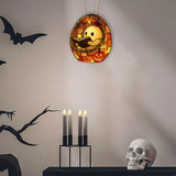 New 2Pcs Halloween Ghostly Book Lamp With Warm LED Light For Bedroom Living Room Office Desk Halloween Party Decoration