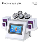 6 In 1 Ultrasonic 80k Laser Fat Cavitation Machine Facial Massager RF Eye Firming EMS Skin Elasticity Elasticity Red Light Thera
