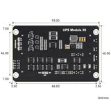 Raspberry Pi 4B/Pi 5 UPS Power Module UPS Uninterruptible Power Supply with 5V 5A Output, Support for Pass-Through Charging  I2C