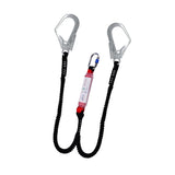 Professional Outdoor High - Altitude Operation Single and Double Hook Elastic Rope Fall - Prevention Buffer Bag Safety Rope