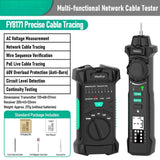 MASTFUYI Digital Cable Finder Adjustable Sensitivity Tracker Network Wire Tracker for RJ45 RJ11 POE Detection Continuity Test