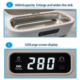 High Quality Factory Household Directly Mini Portable Jewelry Ultrasonic Cleaner Ultrasonic Glasses Cleaners