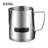 350ML/600ML Milk Frothing 304 Stainless Steel Milk Jug With Thermometer Milk Pitcher Heat-resistant And Durable