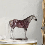 Nordic Horse Sculpture Crystal Resin Horses Statue Figurine Office Home Decoration Desktop Animal Ornament Interior Art Crafts