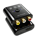 RCA AV To HDMI-compatible Converter AV/CVSB L/R Video Box HD 1080P Support NTSC PAL Output