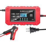 6A 12V Electric Motorcycles Charger Battery Maintainer Trickle Charger Smart Charger Car and Motorcycle Battery Charging Unit