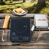 DC Induction Cooktop 24V/48V – Solar & Battery Compatible, Drop-In Stove for Indoor/Outdoor Use | Portable for US Market