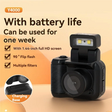 Mini SLR Style Camera Cmos With Flash Light And Charging Dock Portable Video Recorder DV 1080P With LCD Screen A