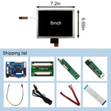 8inch EJ080NA-04C 1024X768 LCD Resistive Touch screen And VGA+AV Control Board