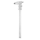 Deli Vernier Calipers Plastic Double Rule Double Scale Ruler For Jewelry Measurement School Student Measuring Tool