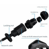 Ethernet LAN Adapter M22 RJ45 Waterproof Connector 25Cm Shielded Network Cable IP67 Protection Socket DHL
