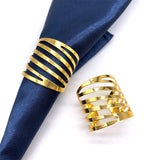 50pcs Napkin Rings Hollow Out Napkin Holders Buckles for Wedding Dinner Party Table Decorations