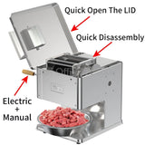 Multifunctional Electric Meat Slicer Automatic Slicer Stainless Shred Slicer Cutter Meat Vegetables Fish Meat Grinder Machine