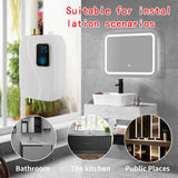 Instant Water Heater 220V 3500W White Mini Electric Tankless Hot Water Heater with LCD Display for Shower Bathroom Kitchen
