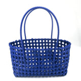 LEFTSIDE Small Solid Color Weave Tote Bags for Women 2025 Fashion Summer Shoulder Bags Simple Handbags Hollow Out Beach Bag