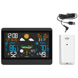 Wireless Weather Station: Indoor Outdoor Thermometer with Professional 5-Level Forecast and Moon Phase Clock - Comprehensive