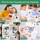GW-40PCS Mini Printer Paper, Thermal Sticker Paper,Self-Adhesive,Mini Thermal Printer Paper,Notes,Black On White,5.7X2.5Cm