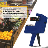 1 Roll Labels + 1 Ink Digital Tag Printer MX-5500 8 Digits Display Handheld Labeler Office Supermarket Price Label Printer