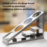 Stainless Steel Syrup Storage Rack for Coffee Bar with Round Holes and Thickened Material Stable Base for Kitchen Display Stand