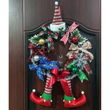 Cartoon Christmas Wreath Clown Bows Door Wreath Cute Ornament Christmas House Wall Hanging Wreath new year Christmas Decoration