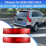 2Pcs Rear 31213647 31111185 Bumper Light Tail Reflector Fog Lamp For Volvo XC90 2007-2014