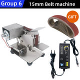 New Stepless Speed  Belt Sander 110V/220V Polishing Grinding Machine Mini Grinder Diy Belt Sander Sharpening Machine Polish Tool