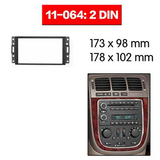 For HUMMER H3/SAAB 97X/Corvette Compatible Double Din Fascia Radio Dash Mount Trim Frame Dashboard CD/DVD Stereo Panel