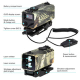 2-in-1 Professional Mini Metal Laser Rangefinder Speedometer1200M Real-time Distance Laser Range Finder for Hunting Outdoor