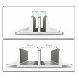 Vertical Laptop Bracket Desktop Aluminum Bracket Base Size Adjustable Vertical Bracket Aluminum Alloy Double Card