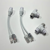 POE Splitter Adapter Ethernet 1 Network Cable 2 Camera POE Splitter 1 to 2 Combiner Connector
