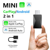 Wired To Wireless Carplay & Android Auto Adapter Plug and Play AI Box 5.8GHz WiFi for OEM Wired CarPlay Android Auto Car Systems