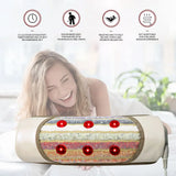 Far Infrared Heated Bolster Pillow Photon  Improve Blood Circulation Light Therapy Massage Pillow With 7 Natural Jade Stone