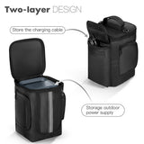 Carrying Case for Anker C300/C300 DC Portable Power Station Bag Travel Storage Bag Protective Case with Shoulder Strap & Handle