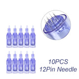 10pcs Hydra Needle Derma Stamp 9/12/24/36/42 Pin 3d 5d Nano Facial Meso Injector Pen Microneedle Cartridge With Syringe Tube