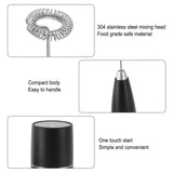Handheld Electric Frother Mini Foam Maker for Drinks Eggs Seasonings Battery Powered Kitchen Appliance