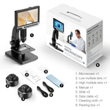 G2000 7 Inch IPS 1080P Digital Biological Microscope Magnifier 2000X 12MP Video Microscope Camera for Electronics Soldering